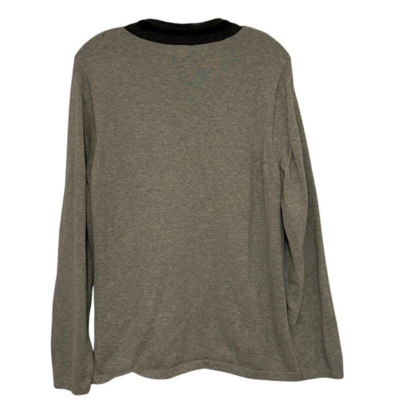 DKNY Gray V-Neck SweatShirt Size Large - Picture 3 of 5
